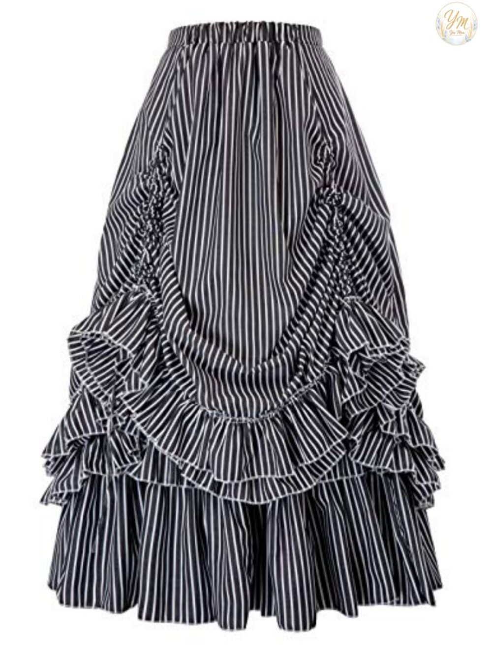 Victorian Gothic Skirt Striped Renaissance Steampunk Cosplay Full Skirt